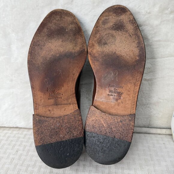 Johnston & Murphy Cellini 10.5M Mens Brown Leather Tassel Loafers